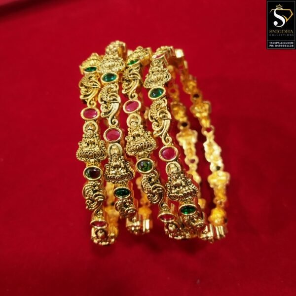 Mat finish Lakshmi Devi bangles 2.4&2.6 sizes