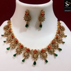 Beautiful stones Necklace& Earrings