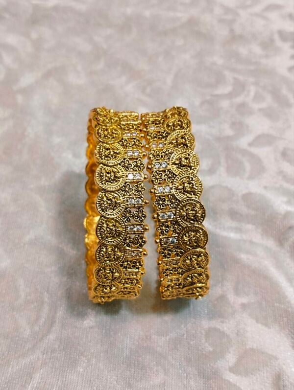Lakshmi Devi white stone's bangles 2.4 size