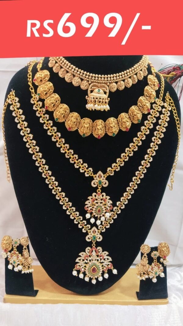 Beautiful matfinsh necklaces&cz2nd quality haram sets